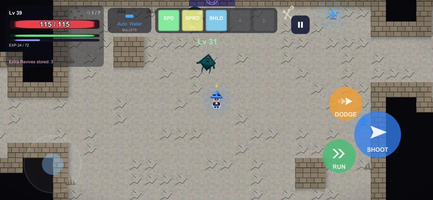 A stone hall underground, a hollow form closing on Aether.