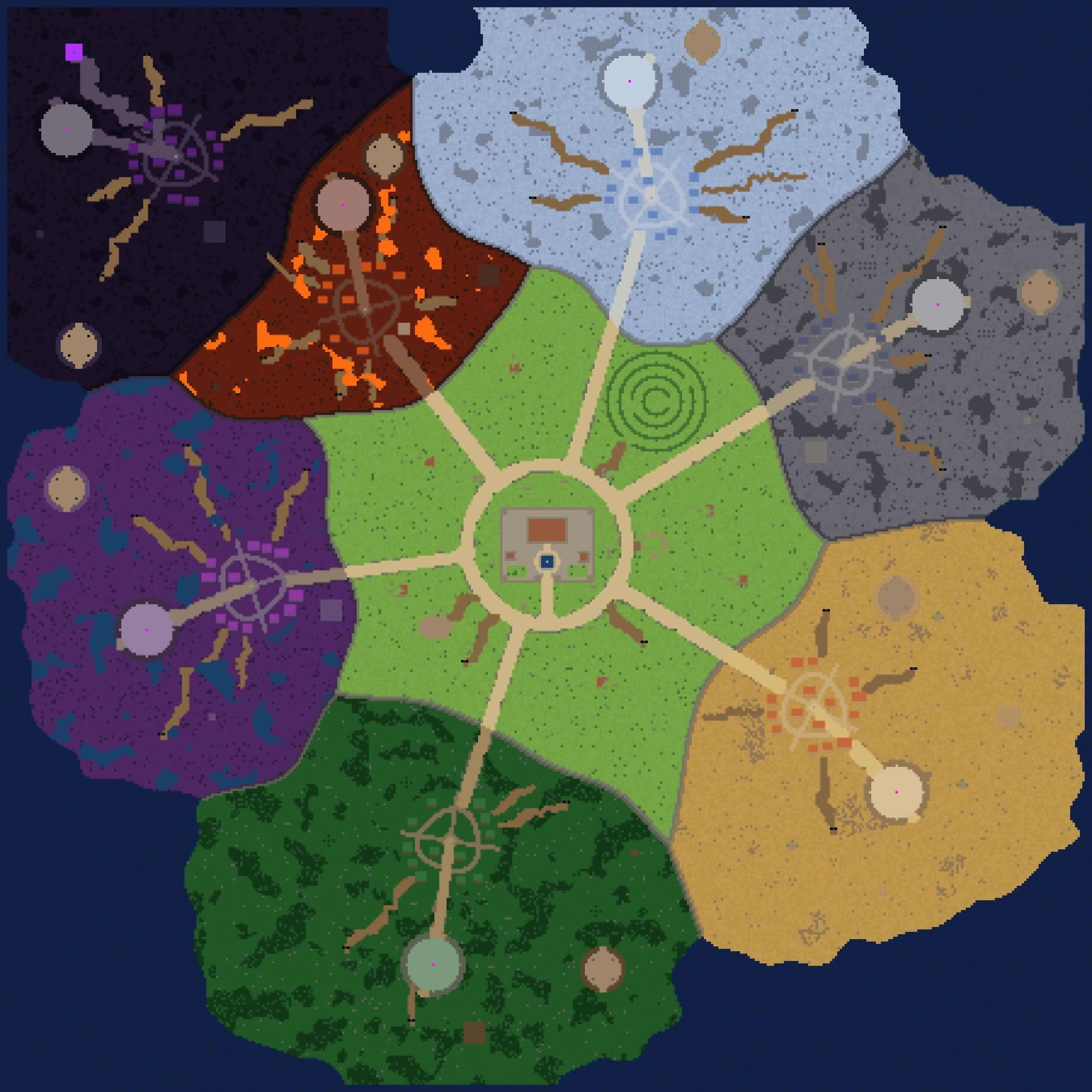 The full world map of Chromara, every tile rendered.